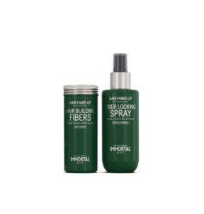 Vláknitý zahusťovač vlasov 20g a fixačný sprej 150ml – 2-v-1 sada
