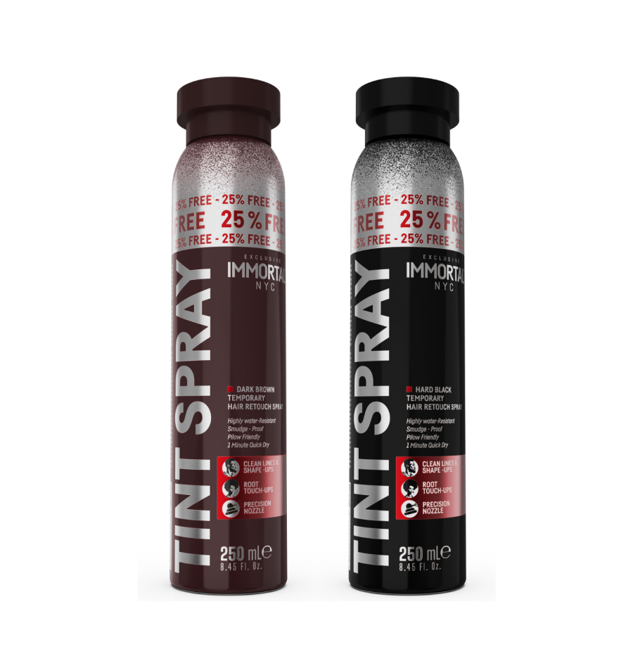 Tónovací Sprej na Dočasné Zafarbenie Vlasov – Tmavohnedý & Čierny (250 ml)